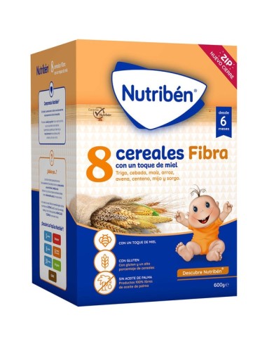 NUTRIBEN 8 CEREALES CON UN TOQUE DE MIEL Y FIBRA 600 G