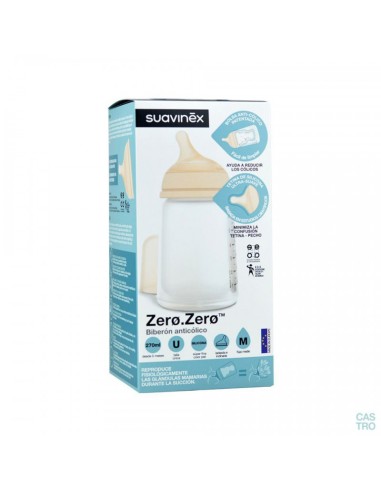 BIBERON ANTICOLICO ZERO.ZERO 270ML FLUJO M 2