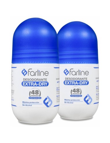 Duplo Farline Desodorante Extra-Dry 48 Horas Roll-On, 1 Ud