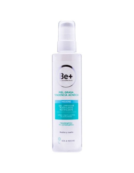 Be+ Gel Limpiador Purificante Matificante Piel Grasa, 200 Ml