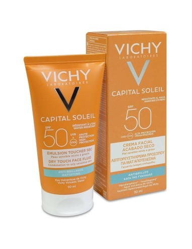 Vichy Idéal Soleil Emulsión Solar Tacto Seco Spf 50+, 50 Ml