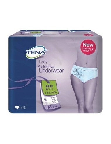Tena Protective Underwear Discreet T-Media 12Uds