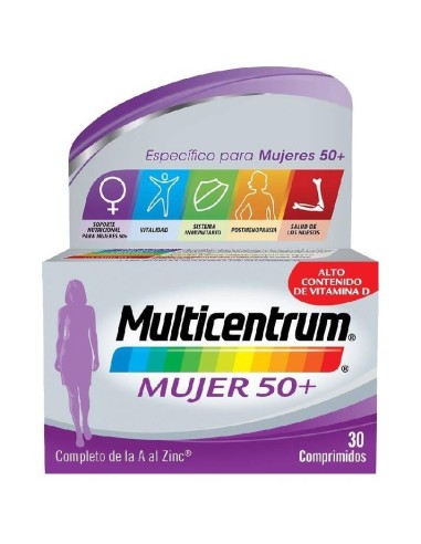 Multicentrum Mujer 50+, 30 Comprimidos