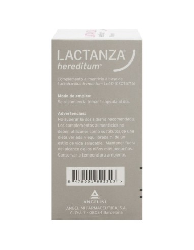 Lactanza Hereditum, 28 Cápsulas 2