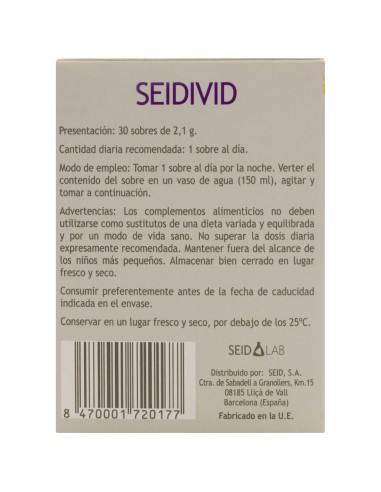 Seidivid, 30 Sobres