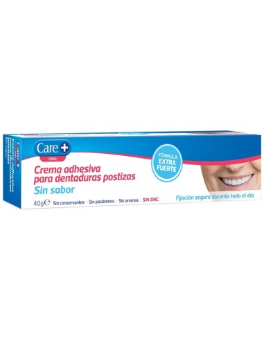 Care+ Crema Adhesiva Dentadura Postiza, 40 G