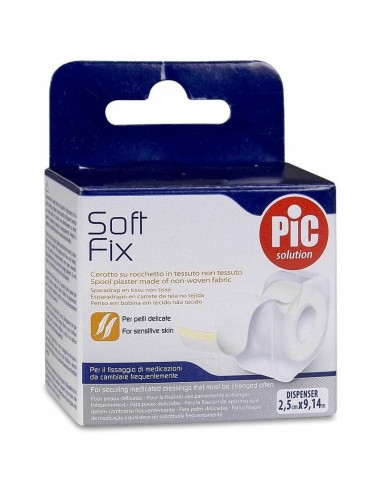 Pic Solution Esparadrapo Soft Fix 2,5 Cm X 9,14 M, 1 Ud