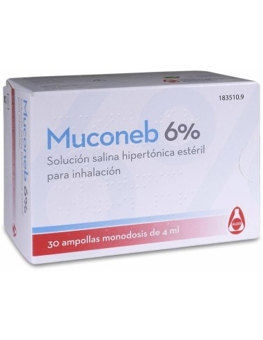 Muconeb 6% Solución Salina, 30 Ampollas