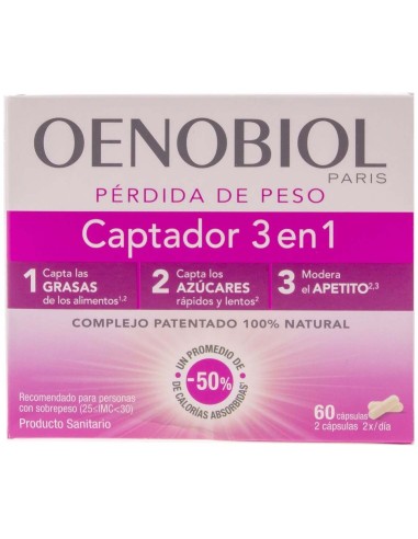 Oenobiol Captador Grasas 3 En 1 60Cáps 2