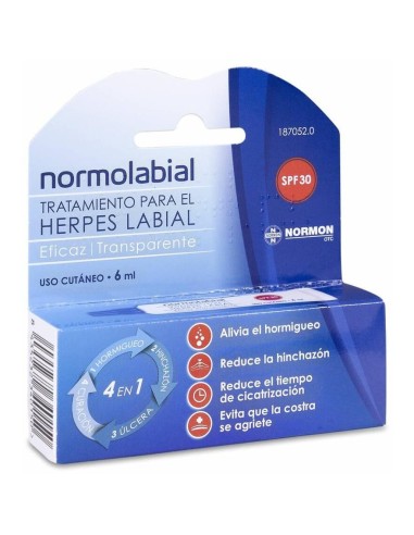 Normolabial Tratamiento Herpes Labial, 6 Ml