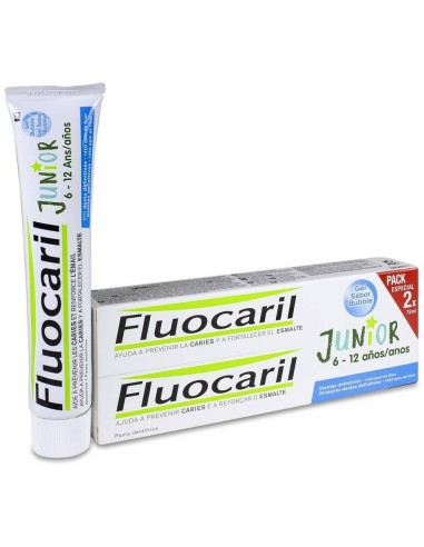 Duplo Fluocaril Junior Gel Dental Bubble, 2 X 75 Ml