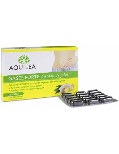Aquilea Gases Forte Carbón Vegetal, 60 Cápsulas