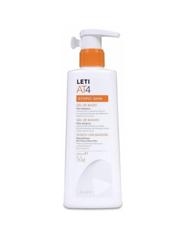 Leti At4 Gel De Baño Piel Atópica, 250 Ml