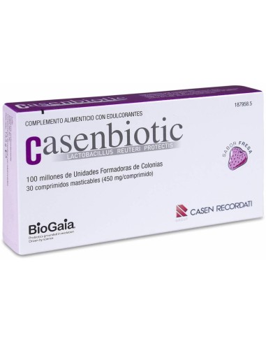 Casenbiotic Sabor Fresa, 30 Comprimidos