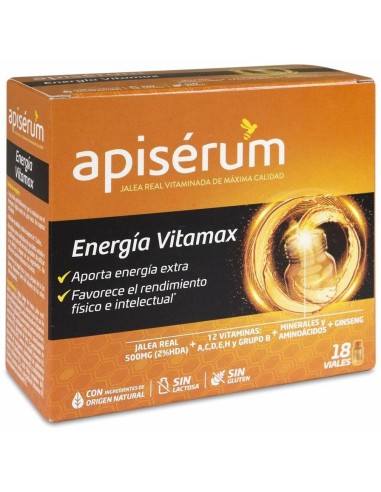 Apisérum Energía Vitamax Viales, 18 Viales