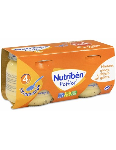 Nutriben Manzana Naranj Platano Galleta 2X120 Grs