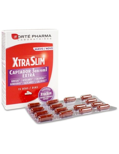 Forté Pharma Xtraslim Captador 3 En 1, 60 Cápsulas