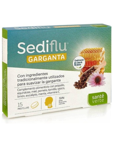 Santé Verte Sediflu Garganta, 15 Pastillas