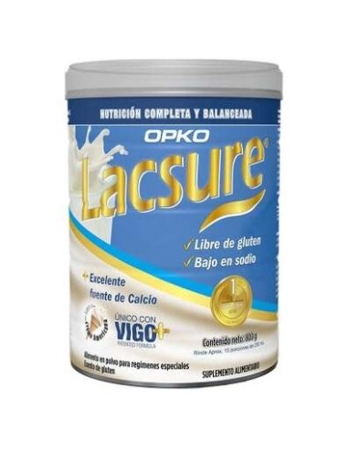 Lacsure Polvo Oral Sabor Vainilla Sin Gluten 800G 2