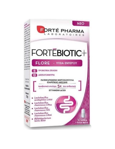 Forté Pharma Fortébiotic+ Flora Intestinal, 30 Cápsulas