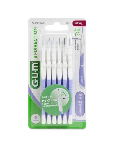 Sunstar Gum Bi-Direction Xs Cepillo Interdental 0.6 Mm, 6...