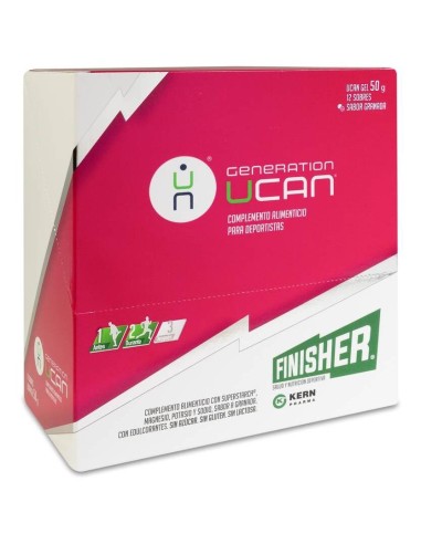 Finisher Generation Ucan Gel Con Magnesio Y Sales, 12 Sobres