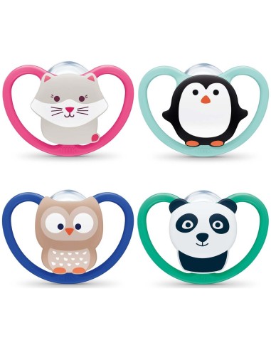 Nuk Chupete Space Silicona 6-18 Meses, 2 Unidades