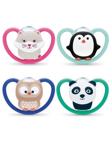 Nuk Chupete Space Silicona 6-18 Meses, 2 Unidades 2