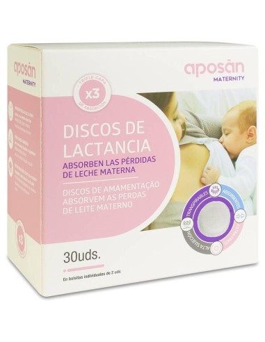 Aposán Discos De Lactancia, 30 Unidades