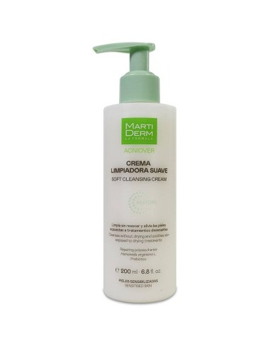 Martiderm Acniover Restore Crema Limpiadora Suave, 200 Ml