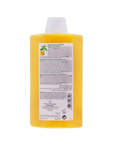 Klorane Champú Nutritivo A La Manteca De Mango, 400 Ml