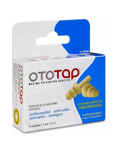 Ototap Tapones Oídos Goma Premoldeada 2Uds
