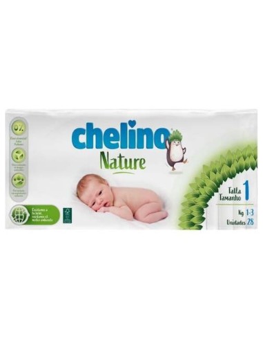 Chelino Nature Pañales Talla 1, 28 Unidades
