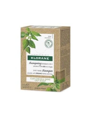 Klorane Ortiga Bio Champú-Mascarilla 2 En 1, 8 X 3 G