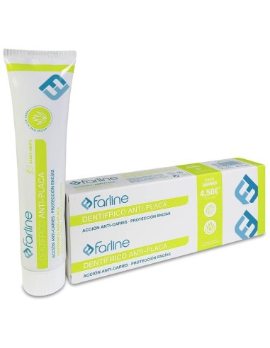 Duplo Farline Dentífrico Antiplaca Menta Y Aloe Vera, 125 Ml