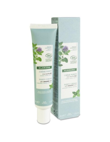 Klorane Crema Purificante A La Menta Acuática Bio, 40 Ml