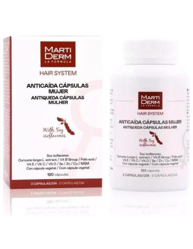 Martiderm Hair System Cápsulas Mujer. 120 Unidades