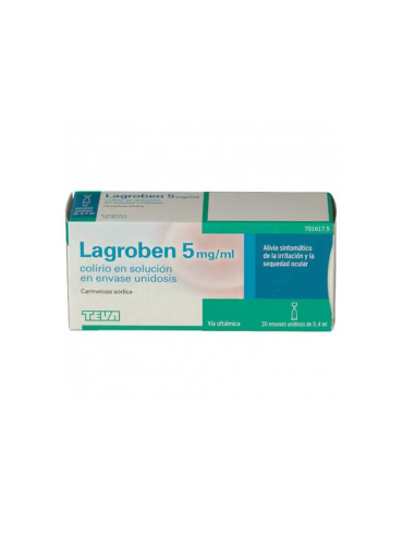 LAGROBEN 5 MG/ML COLIRIO 30 MONODOSIS SOLUCION 0.4 ML
