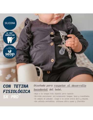 Chupete Silicona Suavinex tetina fisiológica SX Pro 0-6 M...