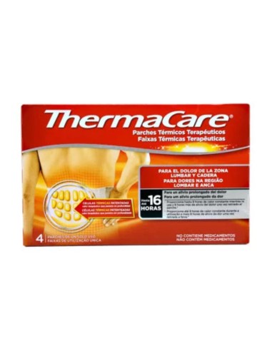 Thermacare Parche Termico Zona Lumbar Cadera 4 P