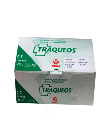TRAQUEO,S APOSITO LARINGO TRAQUEOTOMIZADO 20 X12 CM 30 U