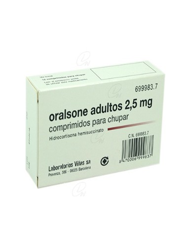 ORALSONE  ADULTOS 2,5 mg COMPRIMIDOS PARA CHUPAR, 12...