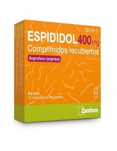 ESPIDIDOL 400 mg COMPRIMIDOS RECUBIERTOS, 12 comprimidos
