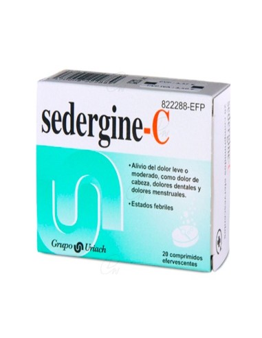 SEDERGINE C COMPRIMIDOS EFERVESCENTES, 20 comprimidos