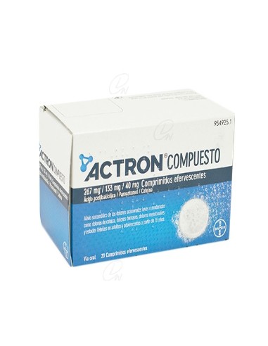 ACTRON COMPUESTO 267 mg / 133 mg / 40 mg COMPRIMIDOS...
